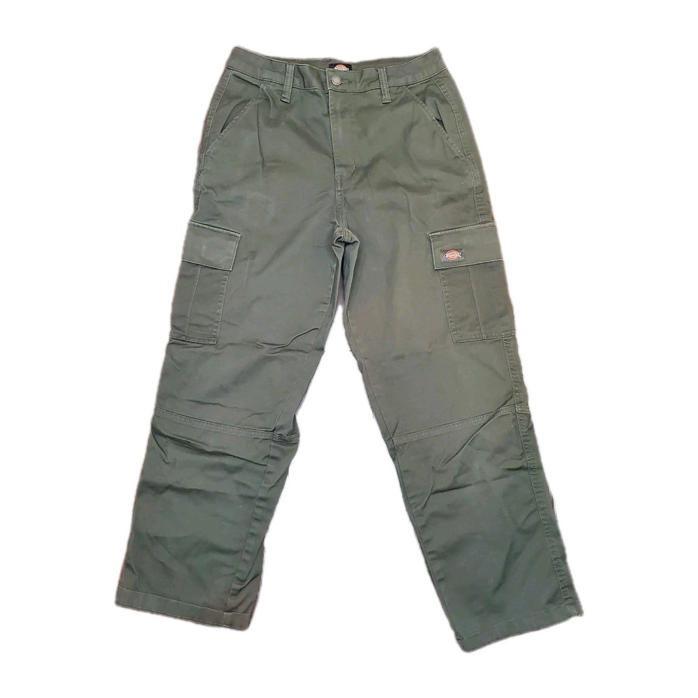 Dickies Army Green Cargo Pants Women's 27×27 Comfort Stretch Utility Workwear